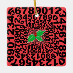 Ornamento de diseño numérico