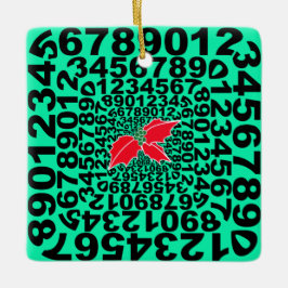 Ornamento de diseño numérico