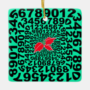 Ornamento de diseño numérico