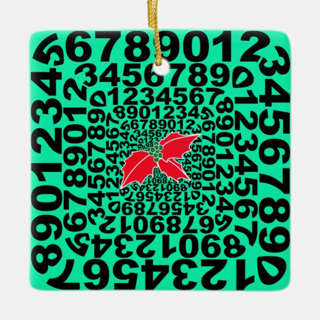 Ornamento de diseño numérico (Anverso)