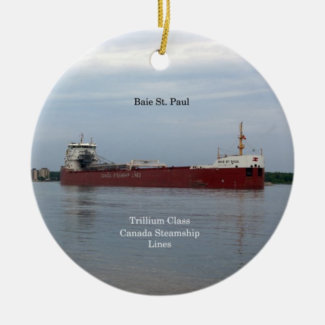 Ornamento de doble cara de Baie St. Paul (Frente)