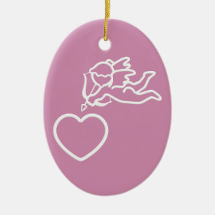 Ornamento de doble cara de Cupid Strikes personali
