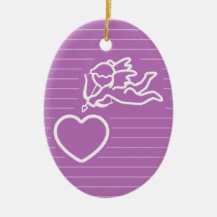 Ornamento de doble cara de Cupid Strikes personali