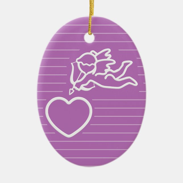 Ornamento de doble cara de Cupid Strikes personali (Frente)
