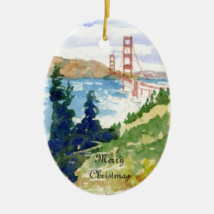 Ornamento de doble cara de puente Golden Gate