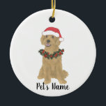 Ornamento de Doodle Personalizado (Apricot Rojo Do<br><div class="desc">Haz la lista de este año con un adorno personalizado de tu pequeño perro perro perro perro perro de perro favorito! Para los regalos más dulces,  ¡emparejételos con una impresión de arte equivalente u otro artículo de mi colección!</div>