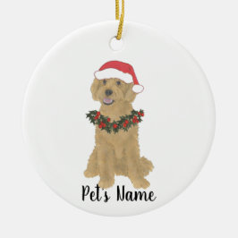 Ornamento de Doodle Personalizado (Apricot Rojo Do