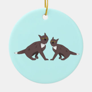 Ornamento de dos gatos