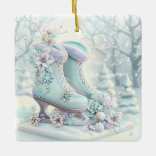 Ornamento de Dreamy Navidades sobre patines de hie