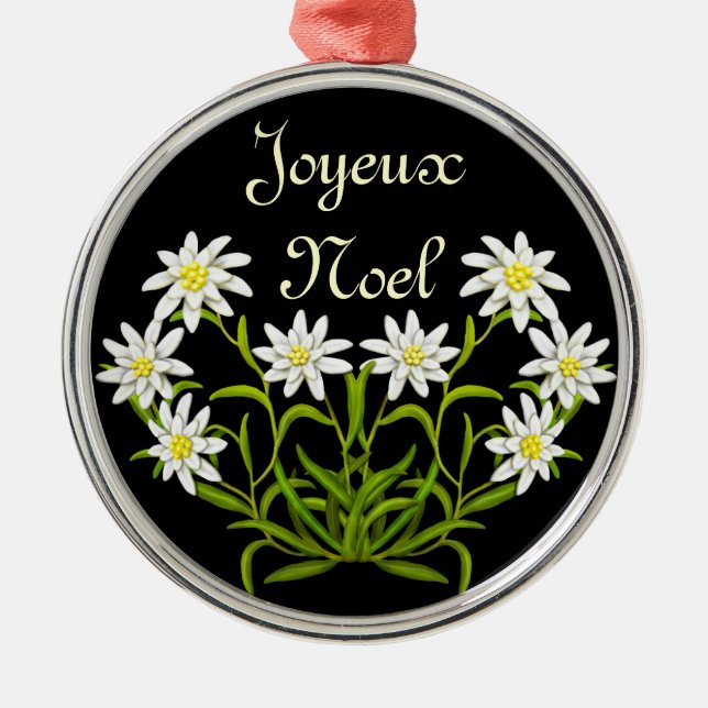Ornamento de Edelweiss Joyeux Noel (Frente)