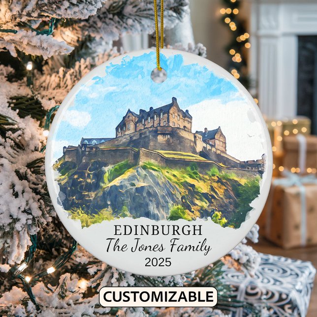 Ornamento de Edimburgo Personalizado, Regalo de Es (Subido por el creador)