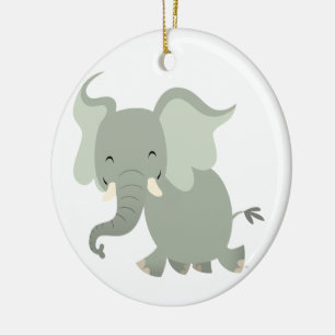 Ornamento de elefante cute merry Personalizado