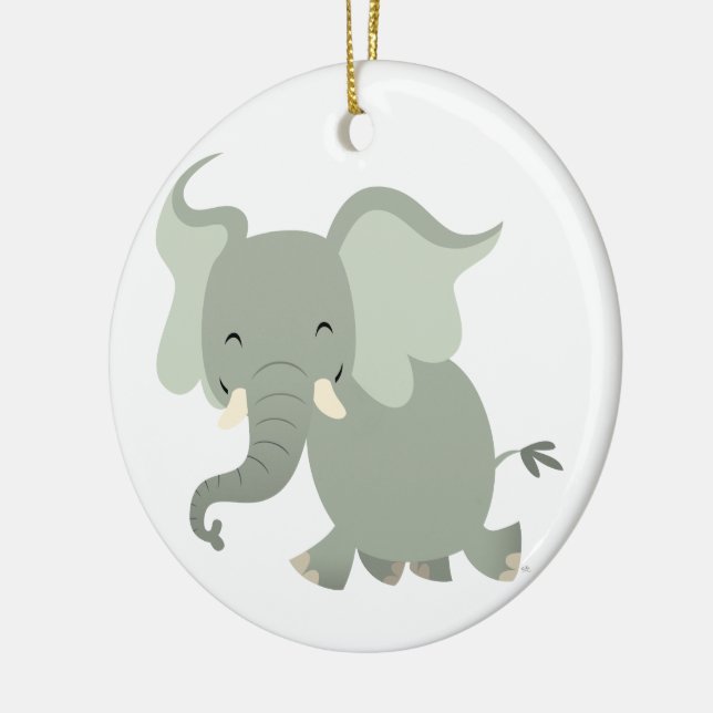 Ornamento de elefante cute merry Personalizado (Izquierda)