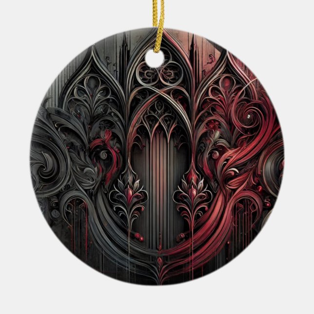 Ornamento de elegancia gótica (Frente)