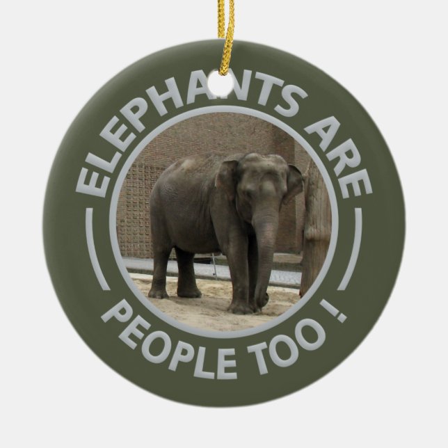 Ornamento de ELEPHANTS - personalizar (Frente)