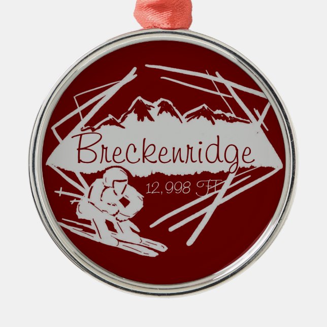 Ornamento de elevación de esquí de Breckenridge Co (Frente)