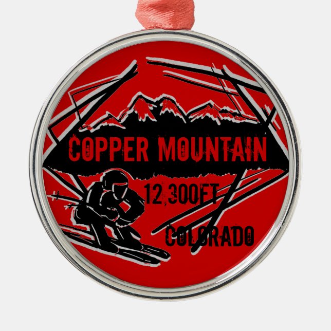 Ornamento de elevación de esquí de la montaña Copp (Frente)