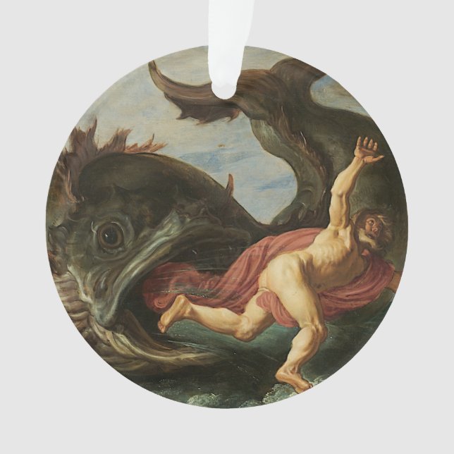 Ornamento de encargo de "Jonah y de la ballena" (Anverso)