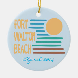 Ornamento de encargo de la fecha de Fort Walton