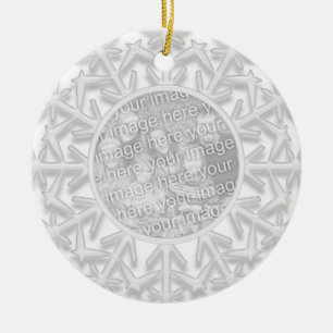 Ornamento de encargo de la foto de la boda del
