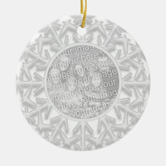 Ornamento de encargo de la foto de la boda del