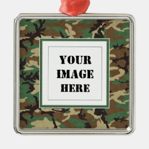 Ornamento de encargo de la foto del camuflaje del