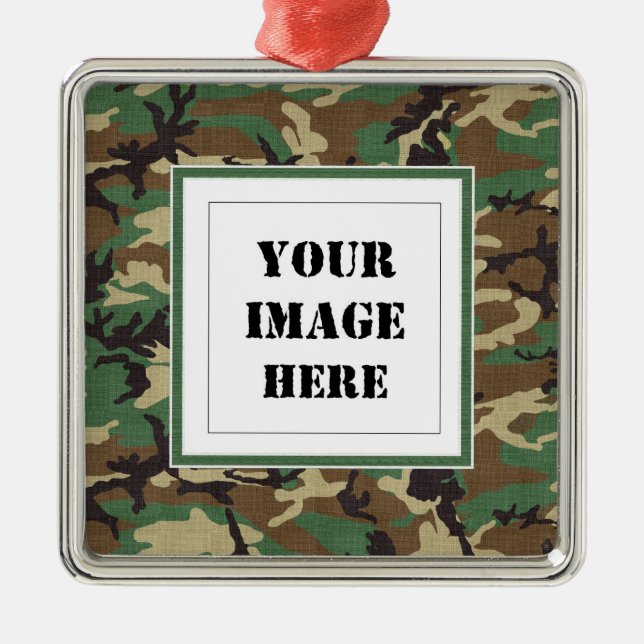 Ornamento de encargo de la foto del camuflaje del (Frente)