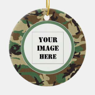 Ornamento de encargo de la foto del camuflaje del