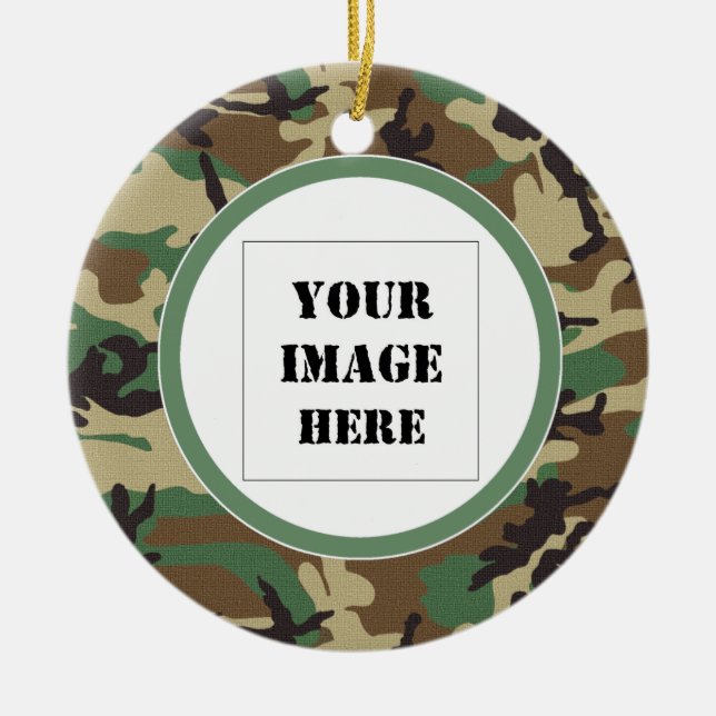 Ornamento de encargo de la foto del camuflaje del (Frente)