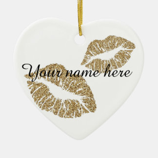 Ornamento de encargo de los labios del purpurina