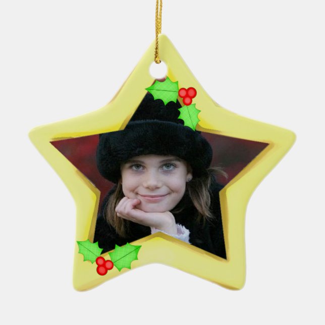 Ornamento de encargo del árbol de navidad de la (Frente)