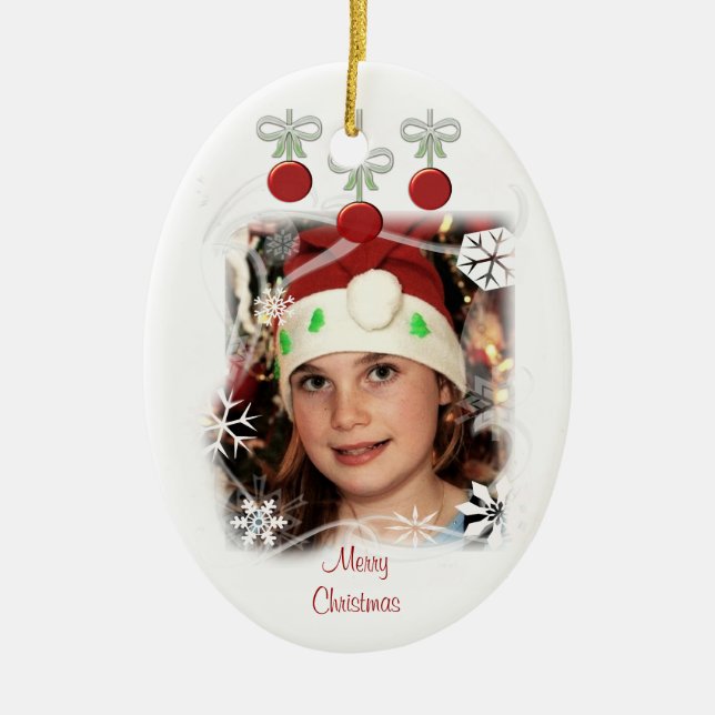Ornamento de encargo del árbol de navidad de la (Frente)