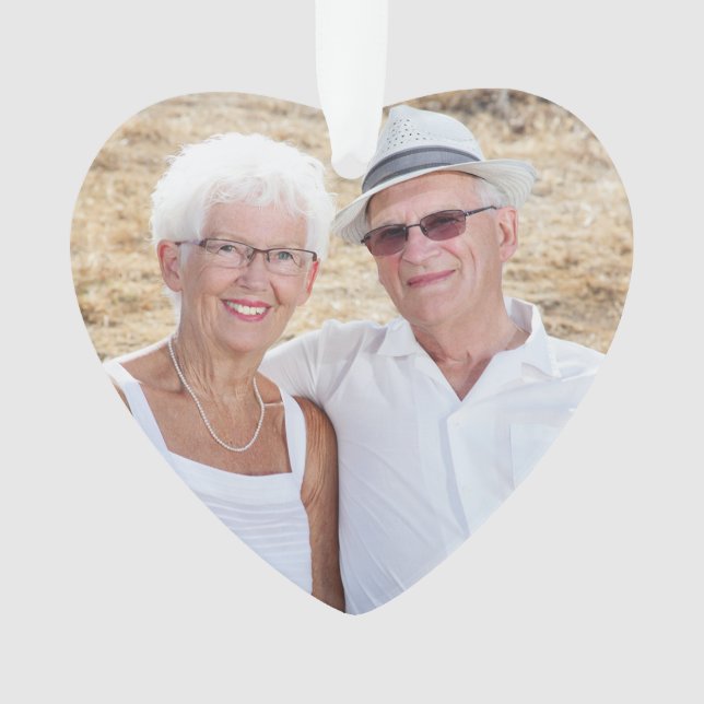 Ornamento de encargo del día de fiesta de la foto (Anverso)