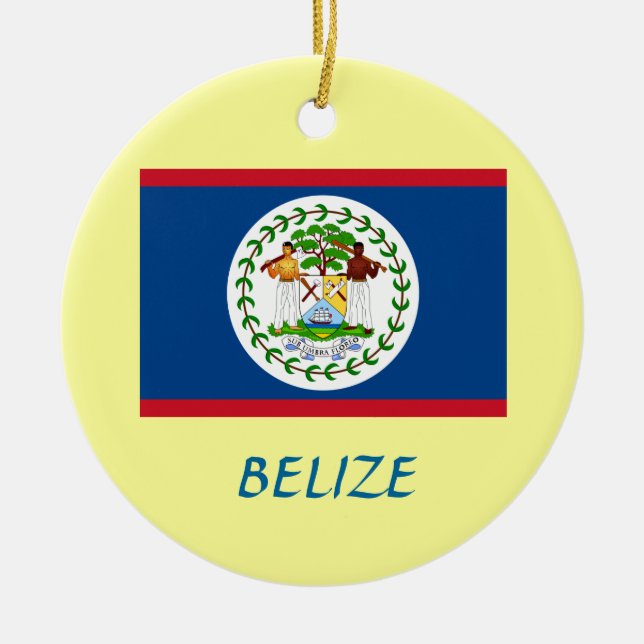 Ornamento de encargo del navidad de BELIZE* (Frente)