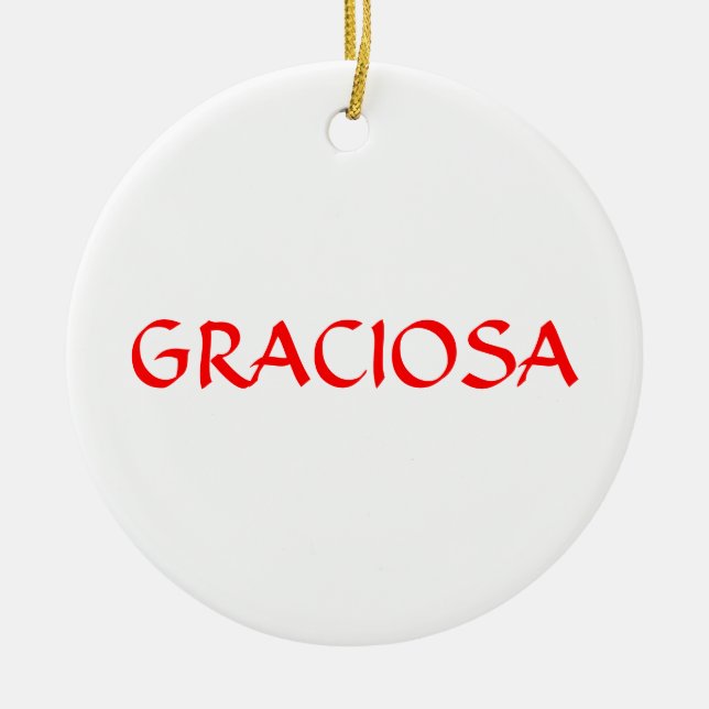 Ornamento de encargo del navidad de GRACIOSA* (Frente)
