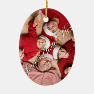Ornamento de encargo del navidad de la foto