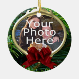 Ornamento de encargo del navidad de la foto del