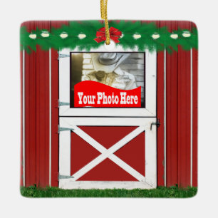 Ornamento de encargo del navidad de la foto del