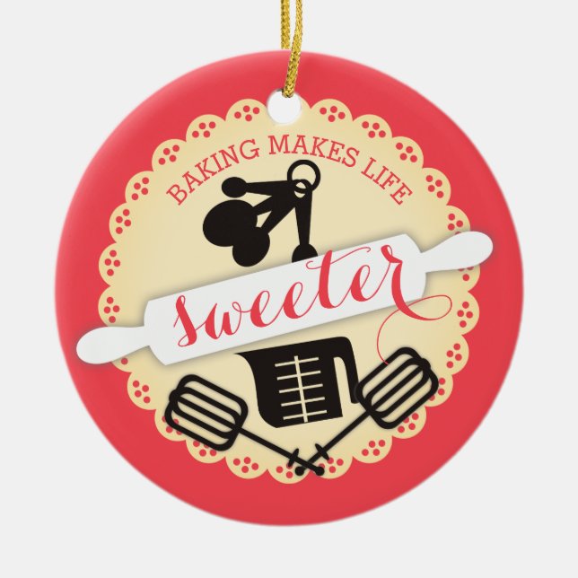 Ornamento de encargo del navidad de la hornada del (Frente)