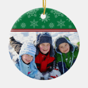Ornamento de encargo del navidad de los copos de