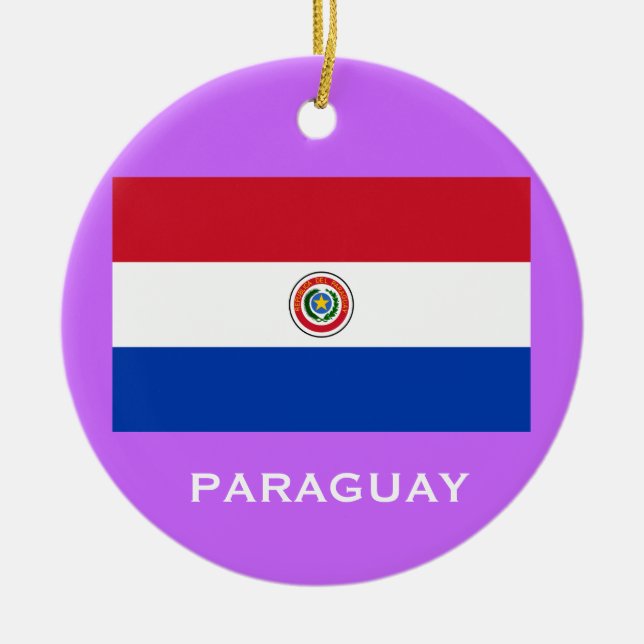 Ornamento de encargo del navidad de PARAGUAY* (Frente)