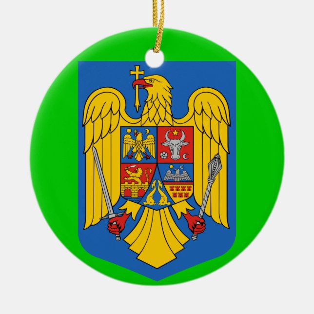Ornamento de encargo del navidad de ROMANIA* (Frente)