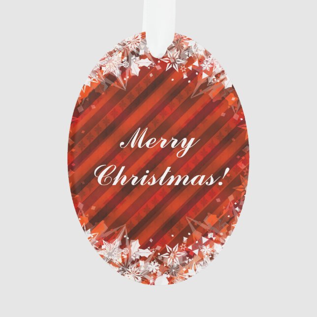 Ornamento de encargo del navidad del día de fiesta (Reverso)