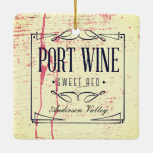 Ornamento de encargo del navidad del vino de