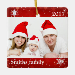 Ornamento de encargo personalizado de la foto con