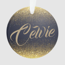 Ornamento de encargo personalizado del purpurina