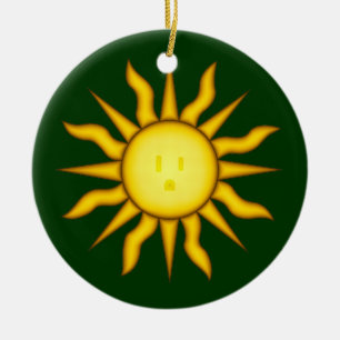 Ornamento de energía solar del Glyph de Sun