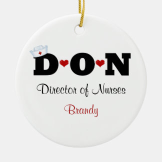 Ornamento de enfermera DON personalizado