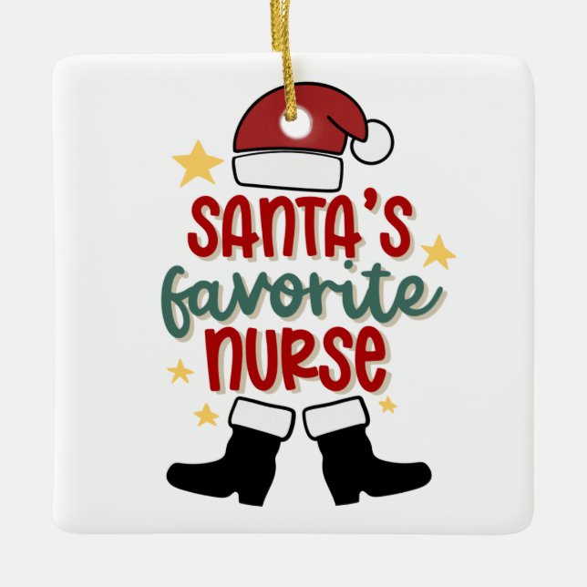 Ornamento de enfermera favorita del personalizado  (Anverso)
