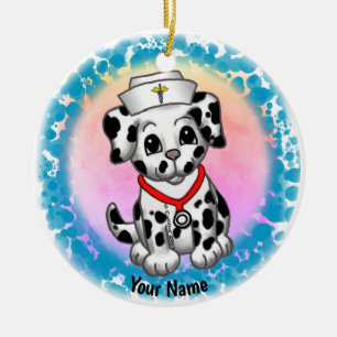 Ornamento de enfermería de personalizado de Perro 